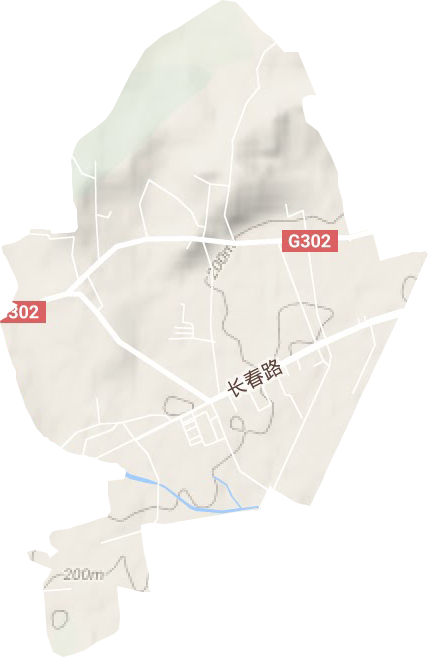 长春路街道地形地图