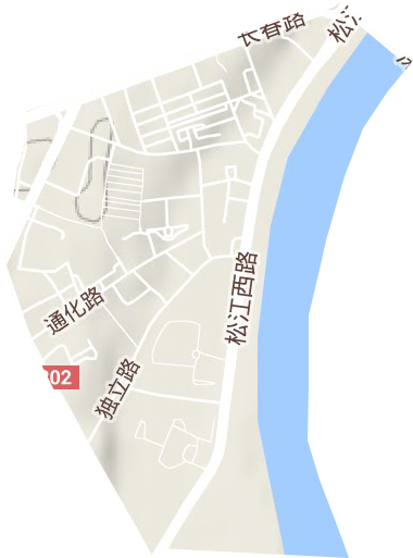 临江街道地形地图