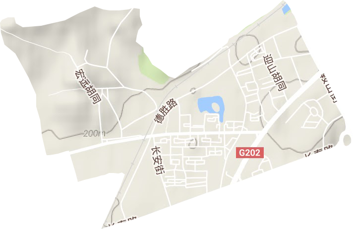 北山街道地形地图