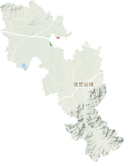 搜登站镇地形地图