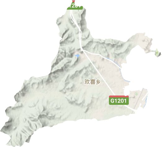 欢喜乡地形地图