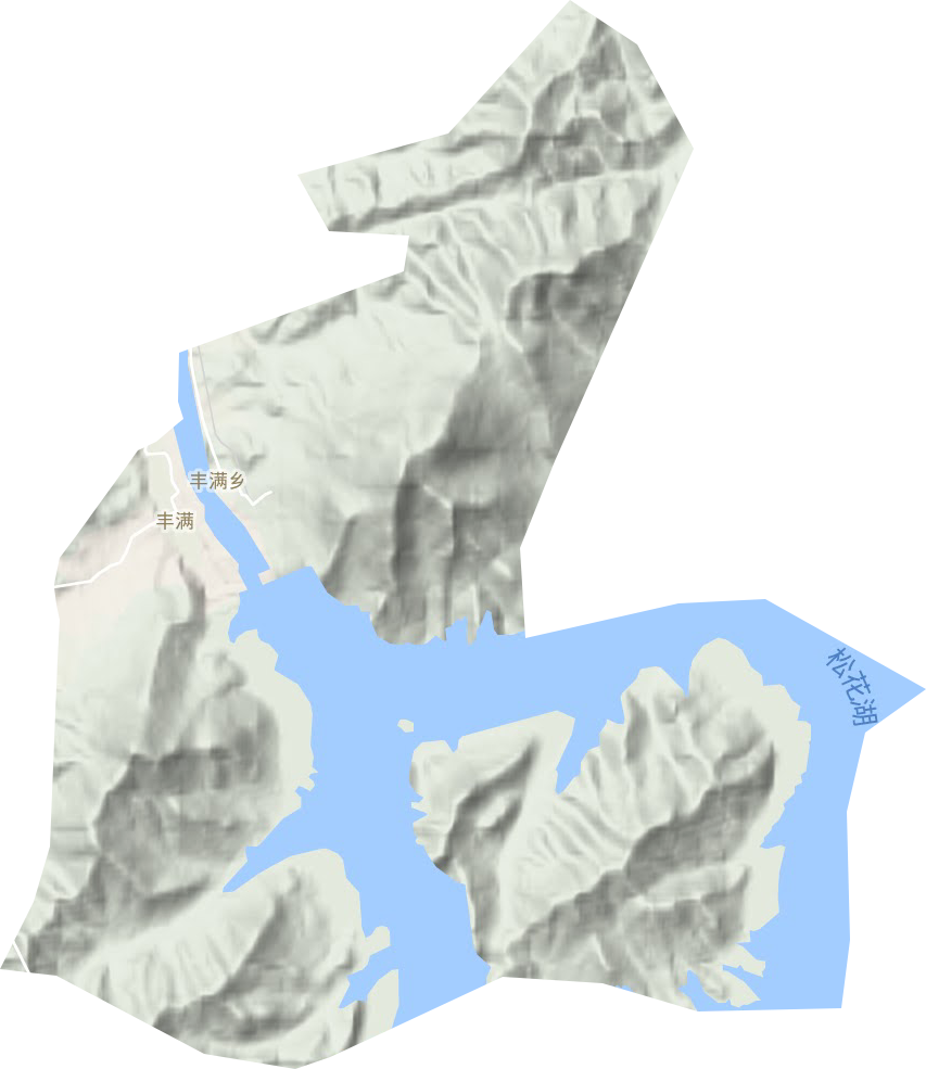 丰满街道地形地图