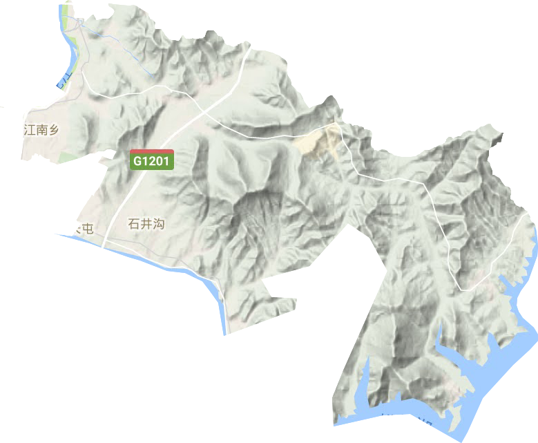 江南乡地形地图