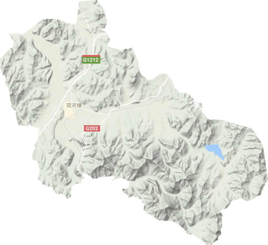 双河镇地形地图