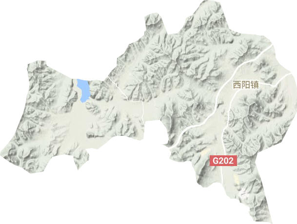 西阳镇地形地图