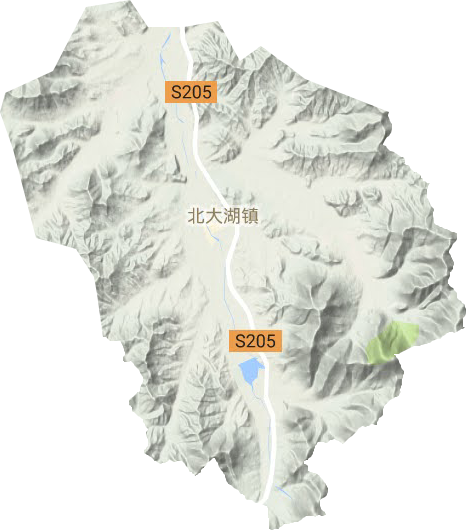 北大湖镇地形地图