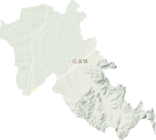 一拉溪镇地形地图