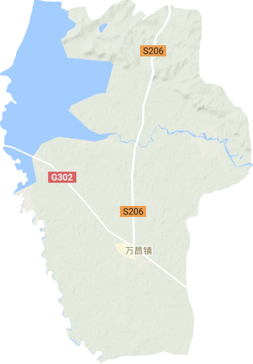 万昌镇地形地图