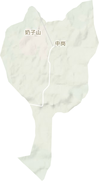 奶子山街道地形地图