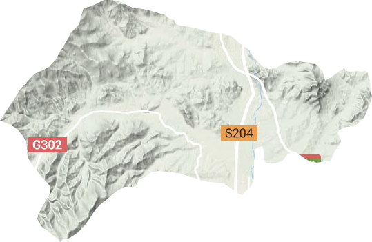 拉法街道地形地图