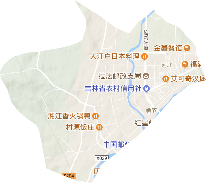 河北街道地形地图