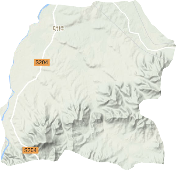 新农街道地形地图