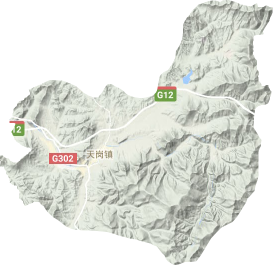 天岗镇地形地图