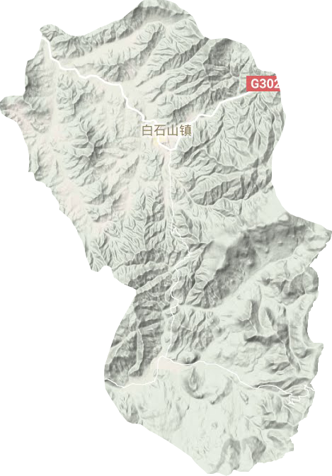 白石山镇地形地图