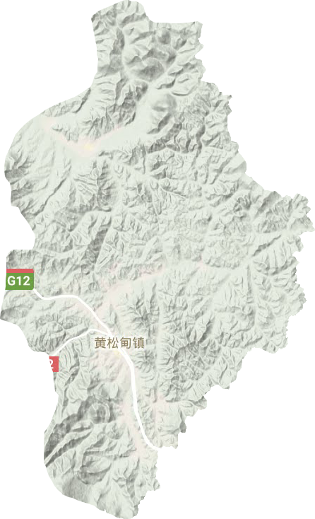 黄松甸镇地形地图