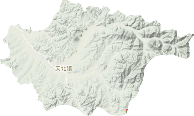 天北镇地形地图