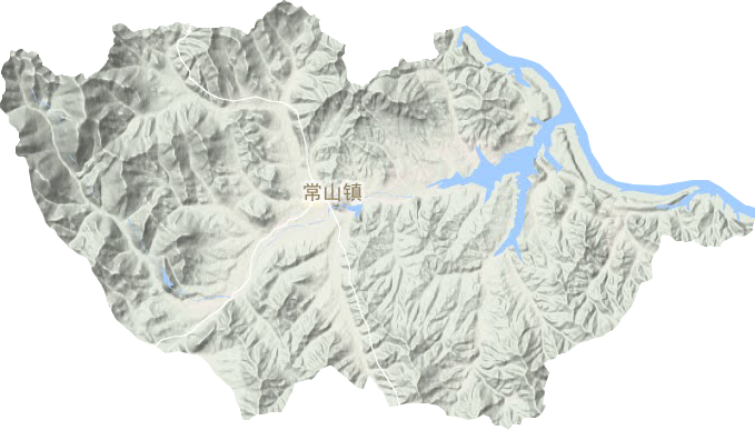 常山镇地形地图