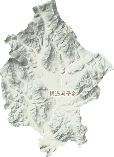 横道河子乡地形地图
