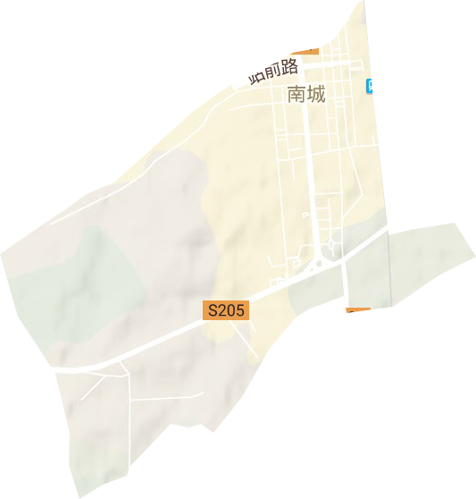 南城街道地形地图