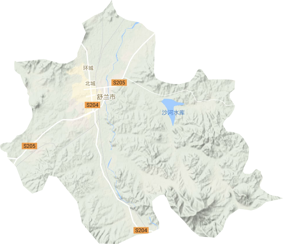 环城街道地形地图