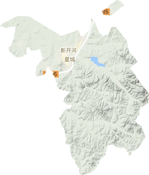 吉舒街道地形地图