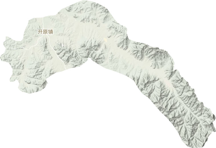 开原镇地形地图