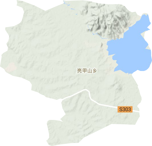 亮甲山乡地形地图