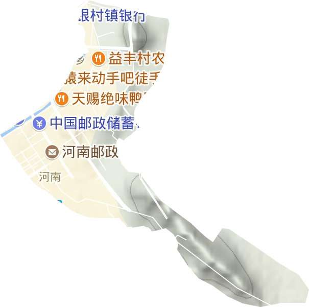 河南街道地形地图