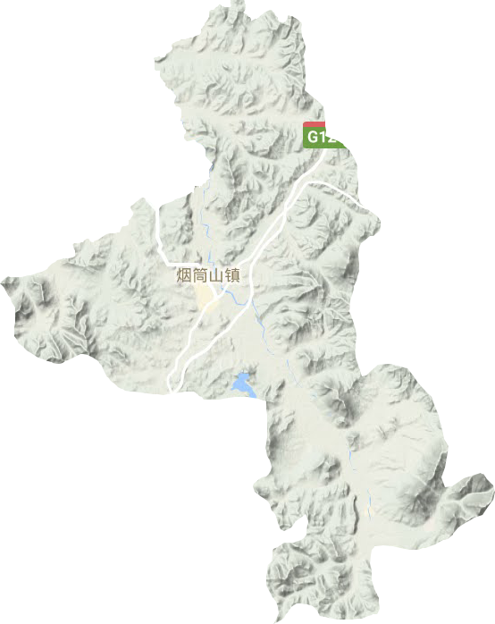 烟筒山镇地形地图