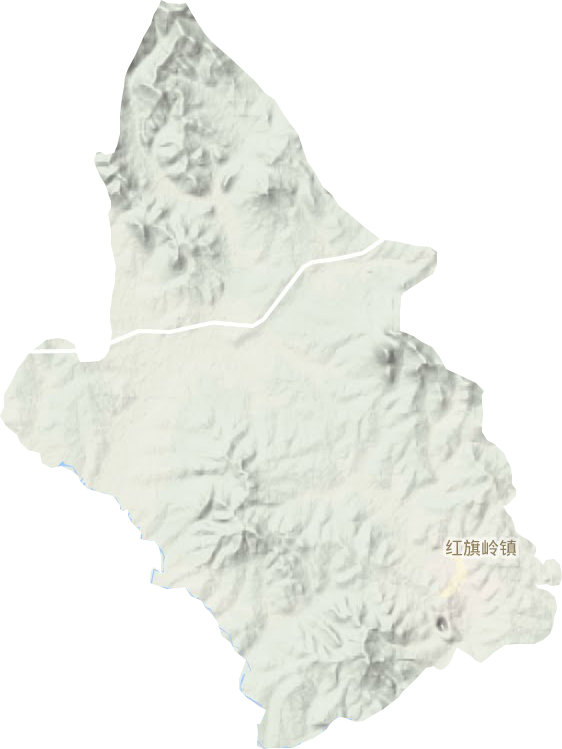 红旗岭镇地形地图