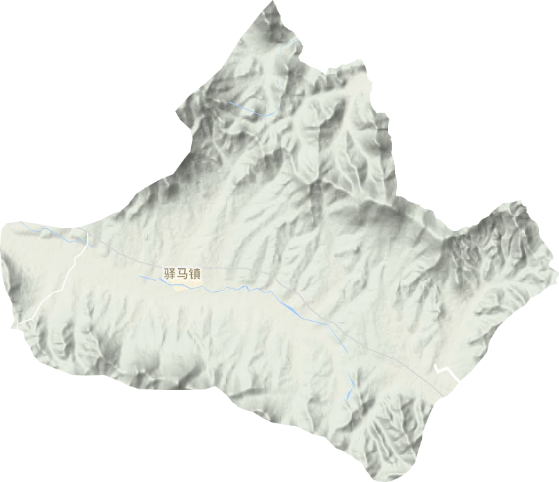 驿马镇地形地图