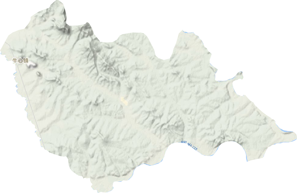 牛心镇地形地图