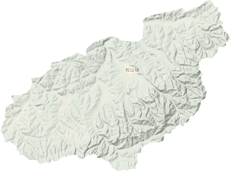 松山镇地形地图