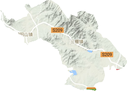 朝阳山镇地形地图