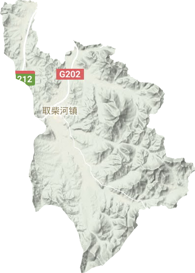 取柴河镇地形地图