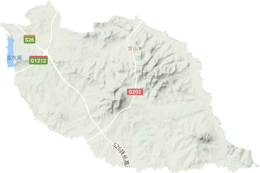 宝山乡地形地图
