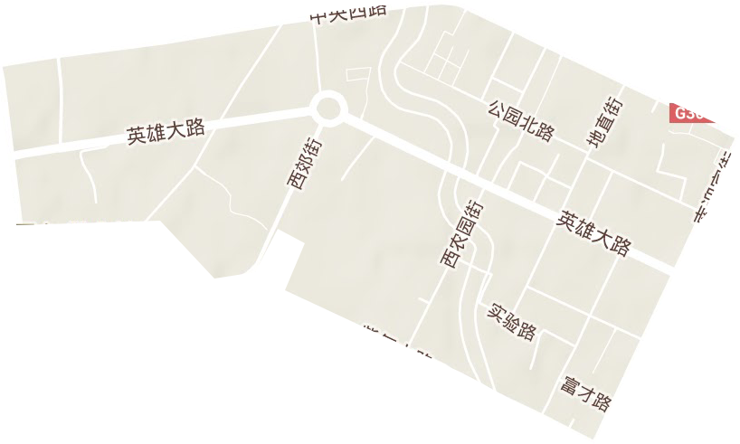 地直街道地形地图