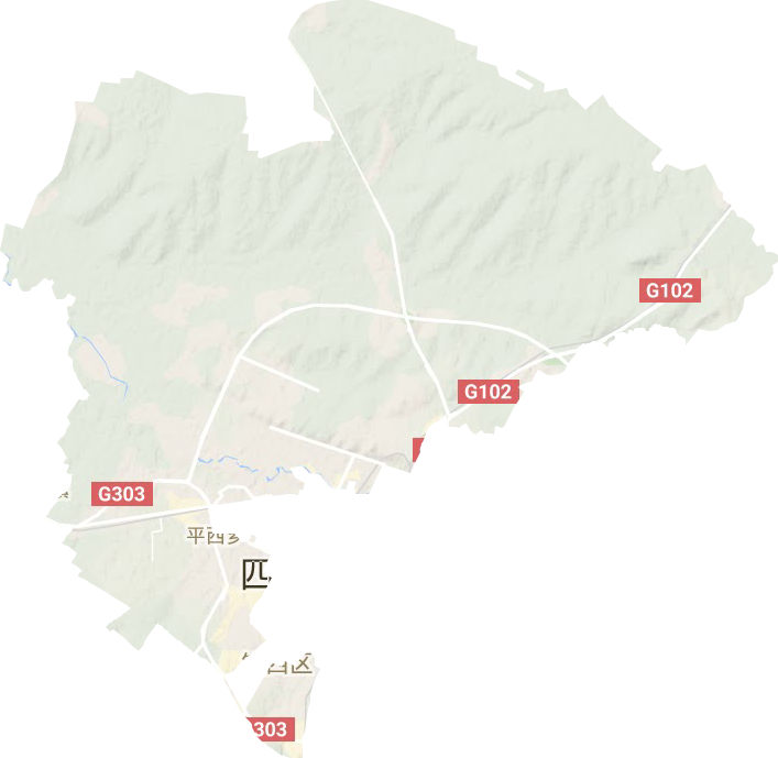 平西乡地形地图