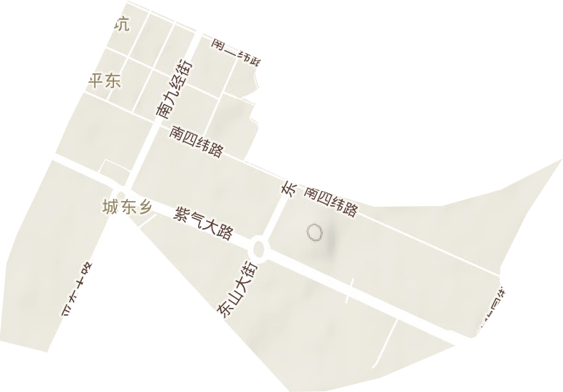 平东街道地形地图
