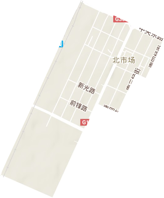 北市场街道地形地图