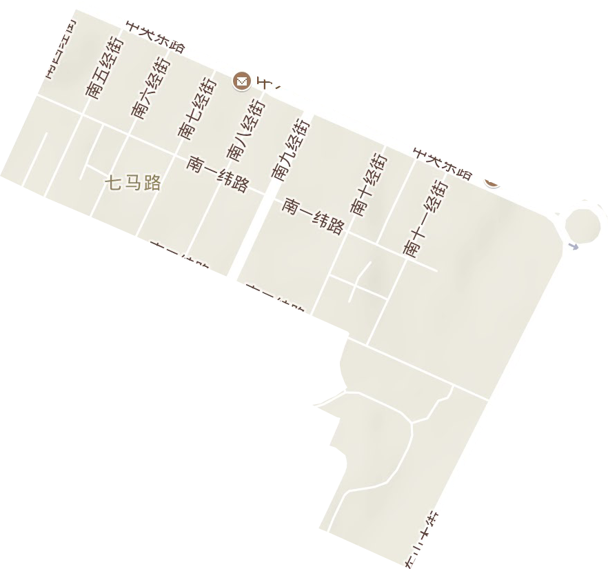 七马路街道地形地图
