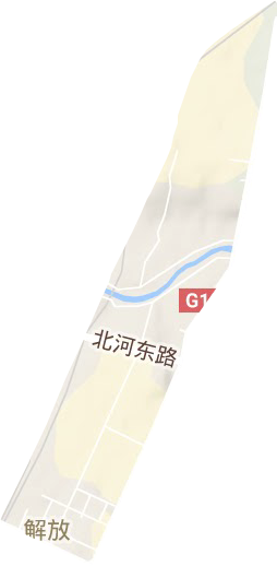 解放街道地形地图