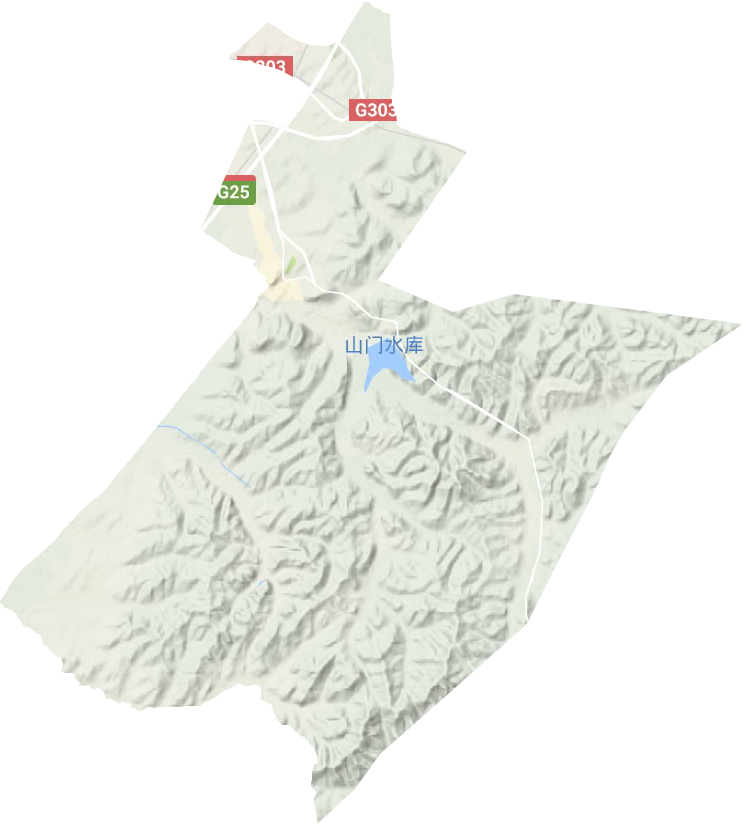 山门镇地形地图