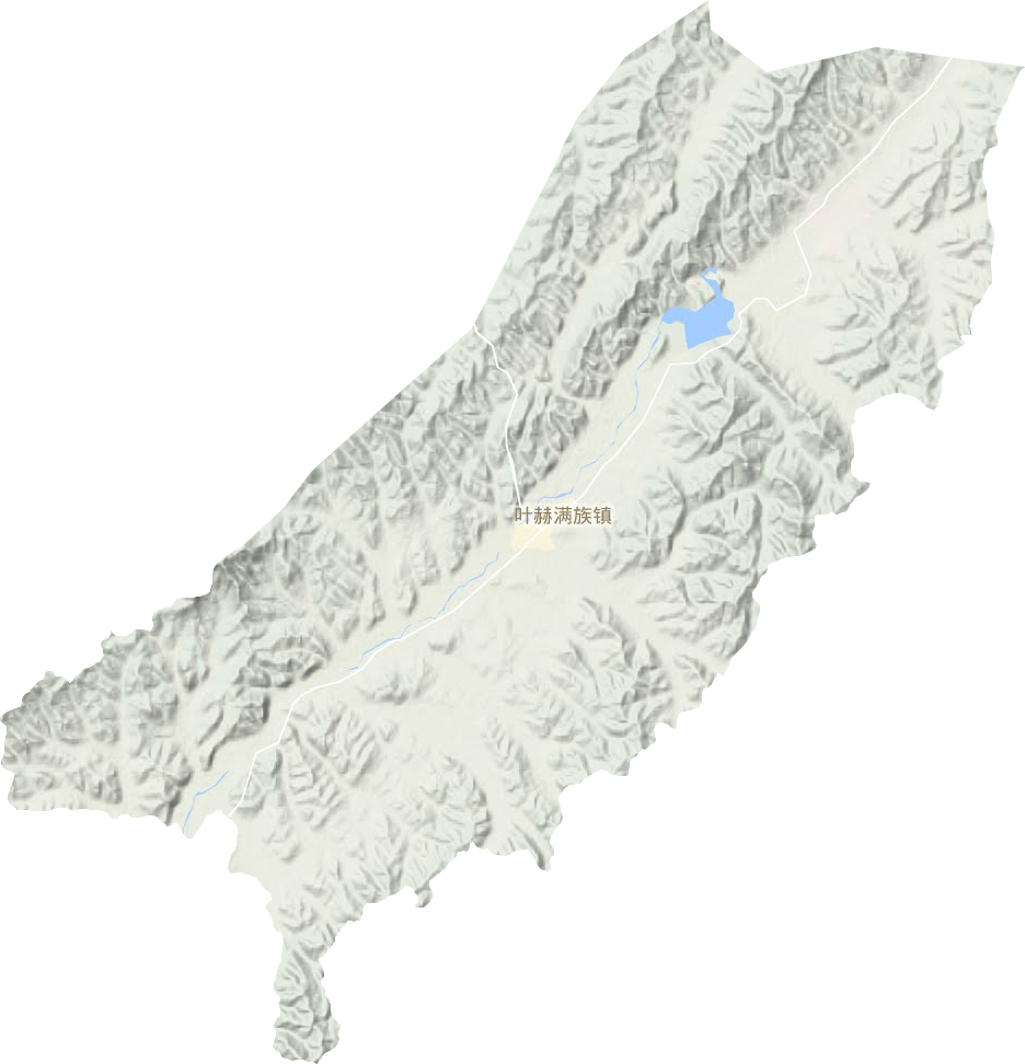 叶赫满族镇地形地图