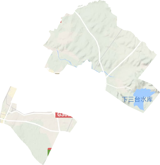 城东乡地形地图