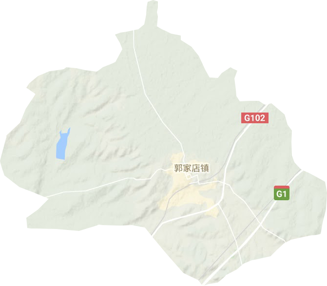 郭家店镇地形地图