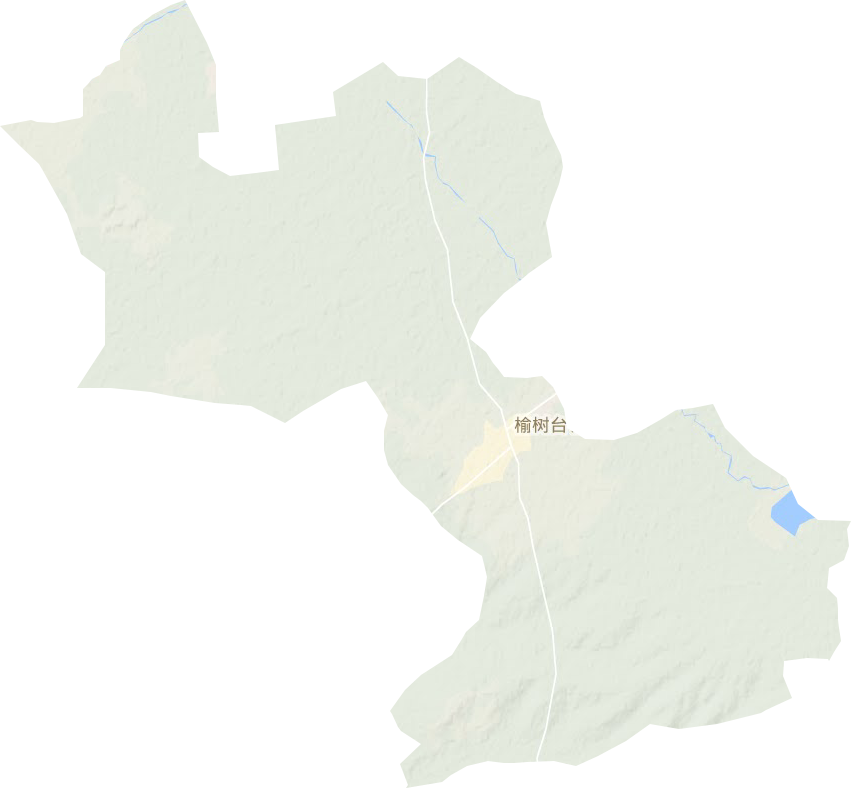 榆树台镇地形地图