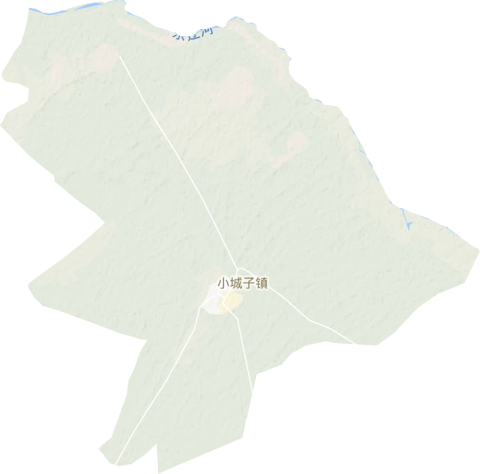 小城子镇地形地图