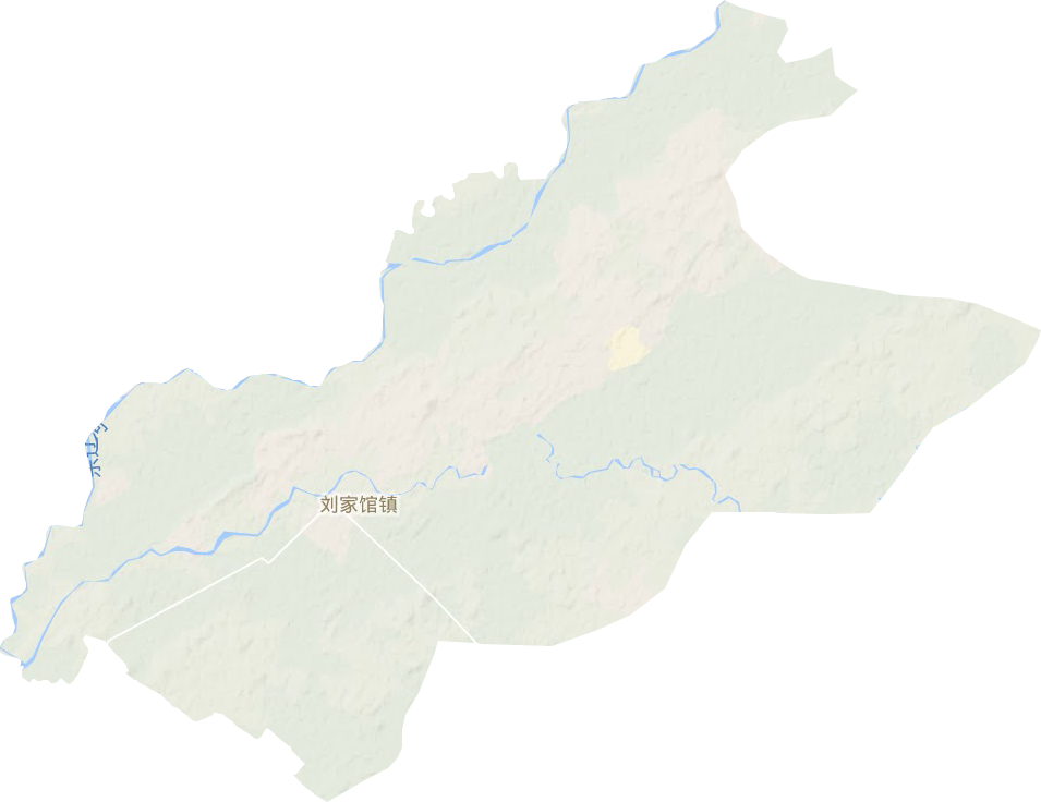 刘家馆子镇地形地图