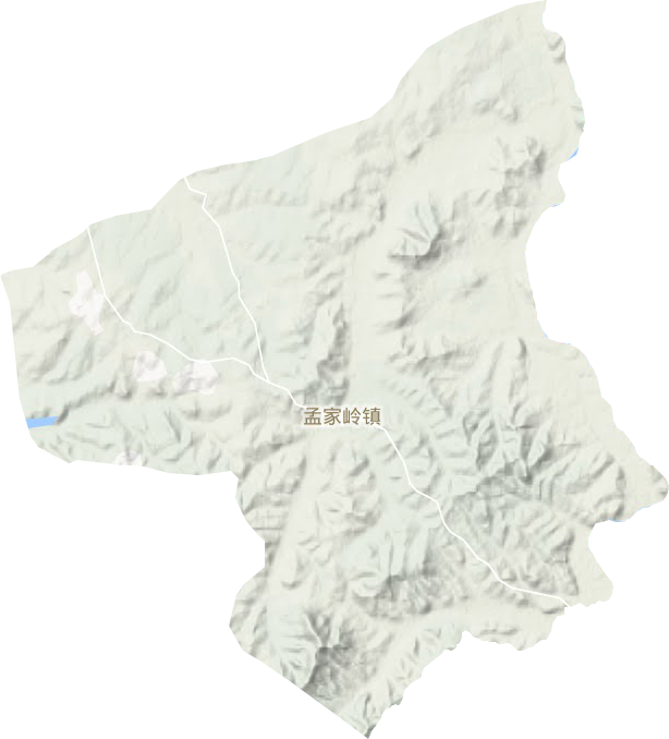 孟家岭镇地形地图
